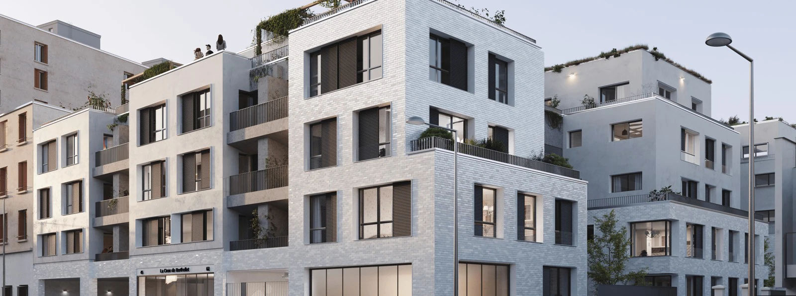 Perspective de l’opération de logements à Arcueil