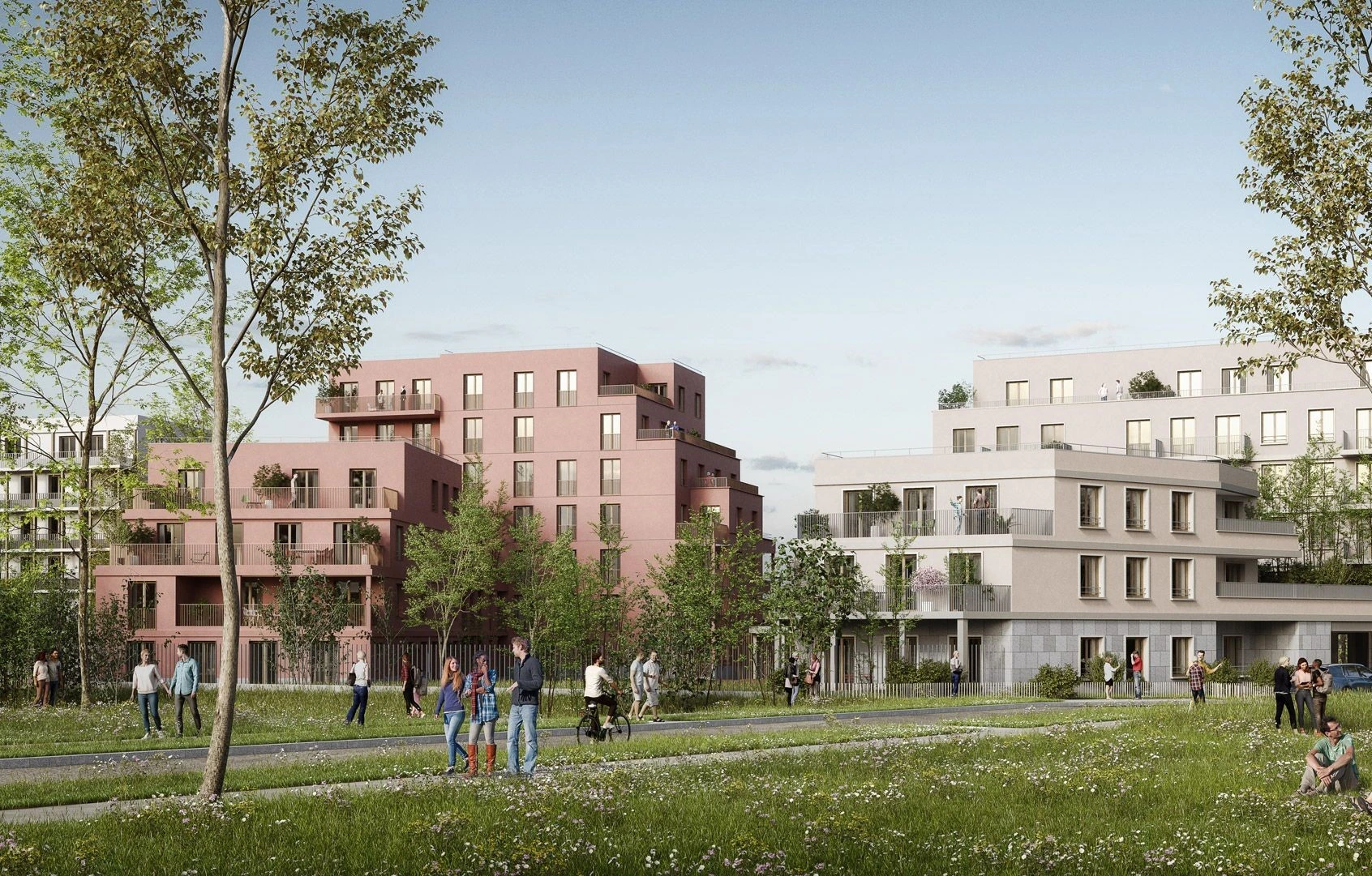 Perspective des logements de la ZAC Fabien à Bonneuil-sur-Marne